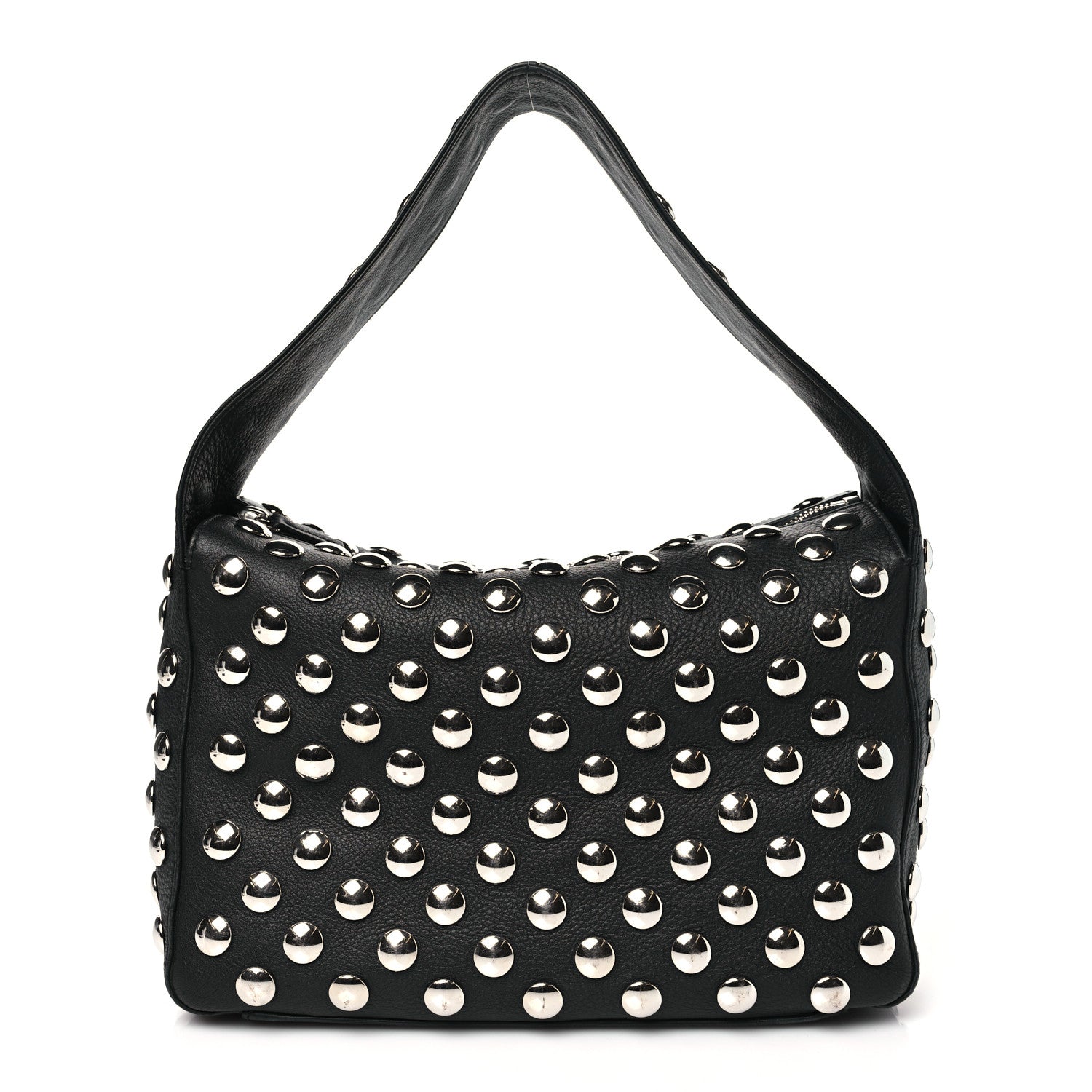 Khaite Pebbled Sport Calfskin Studded Elena Black 1 of 11