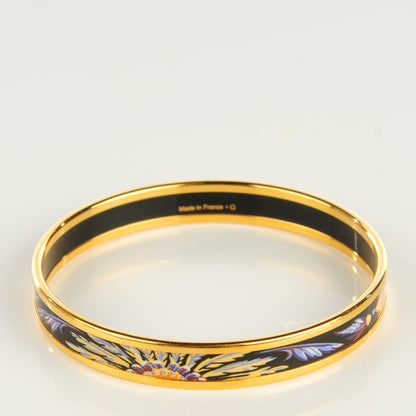 Hermes Enamel Printed Narrow Brazil Bracelet 62 5 of 6