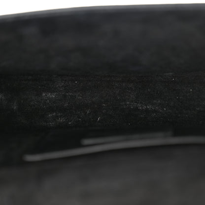 Saint Laurent Calfskin Crocodile Embossed Medium Classic Monogram Kate Tassel Satchel Black 11 of 13