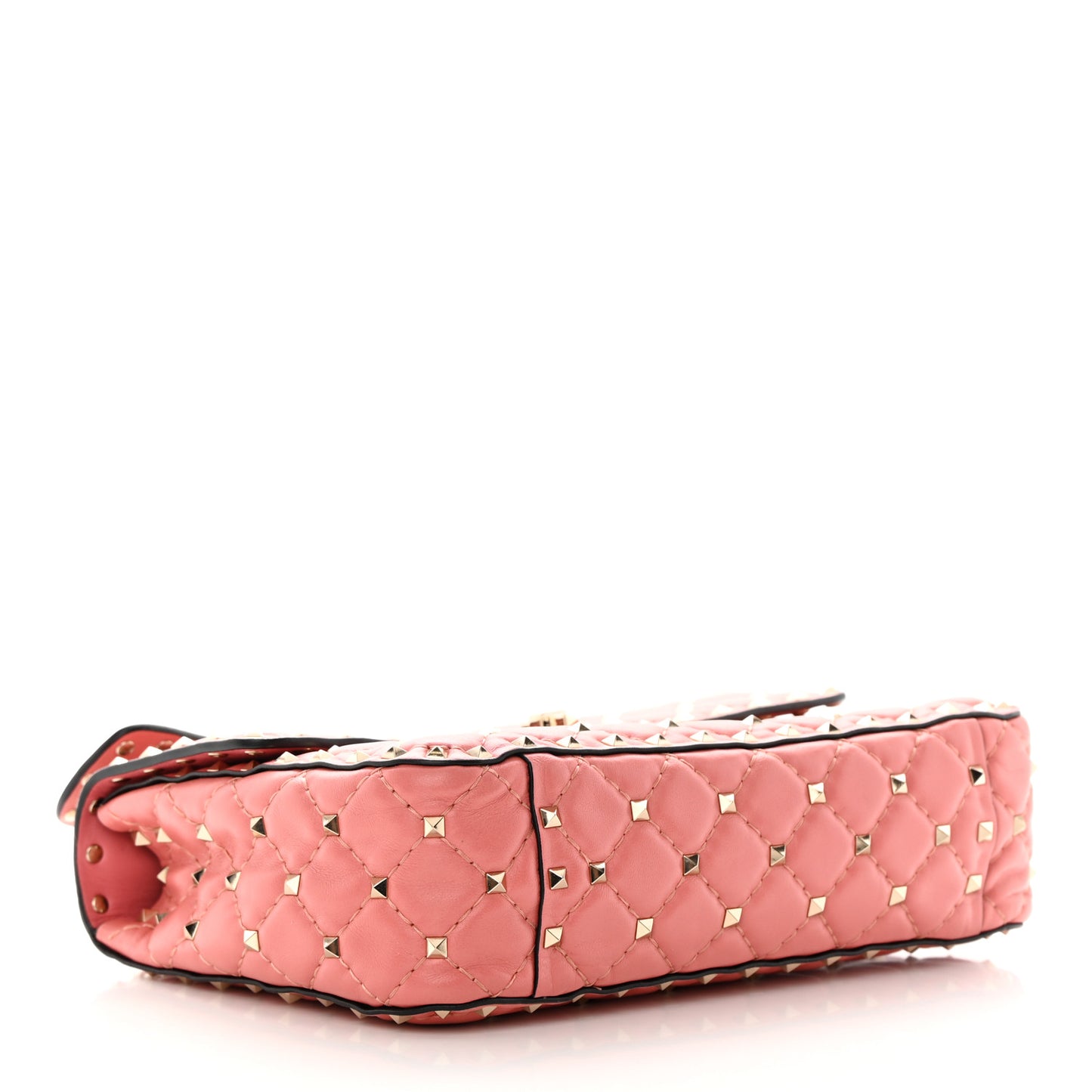 Nappa Medium Rockstud Spike Shoulder Bag Paradise Rose
