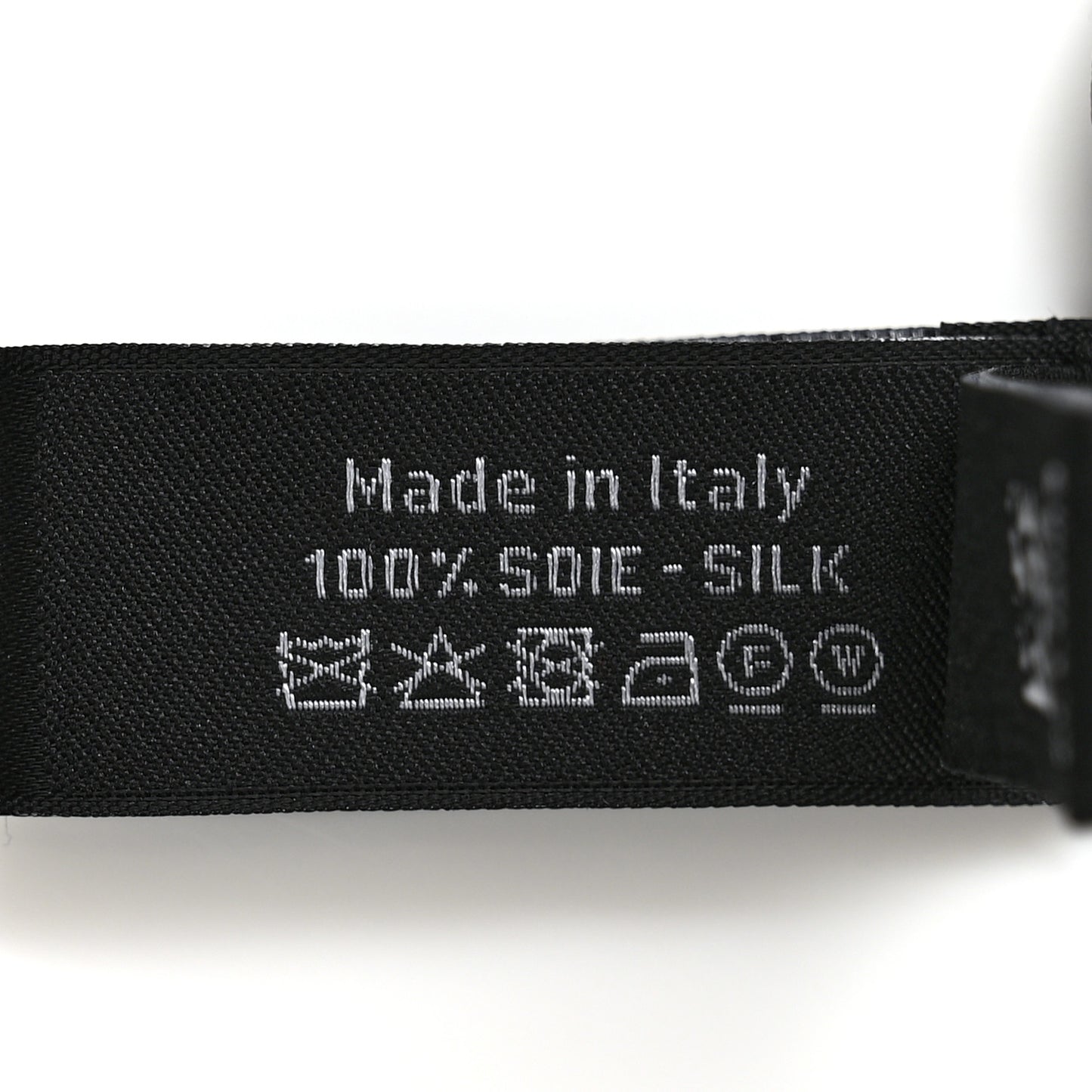 Silk Varsity Logo Slim Bandeau Scarf Black White