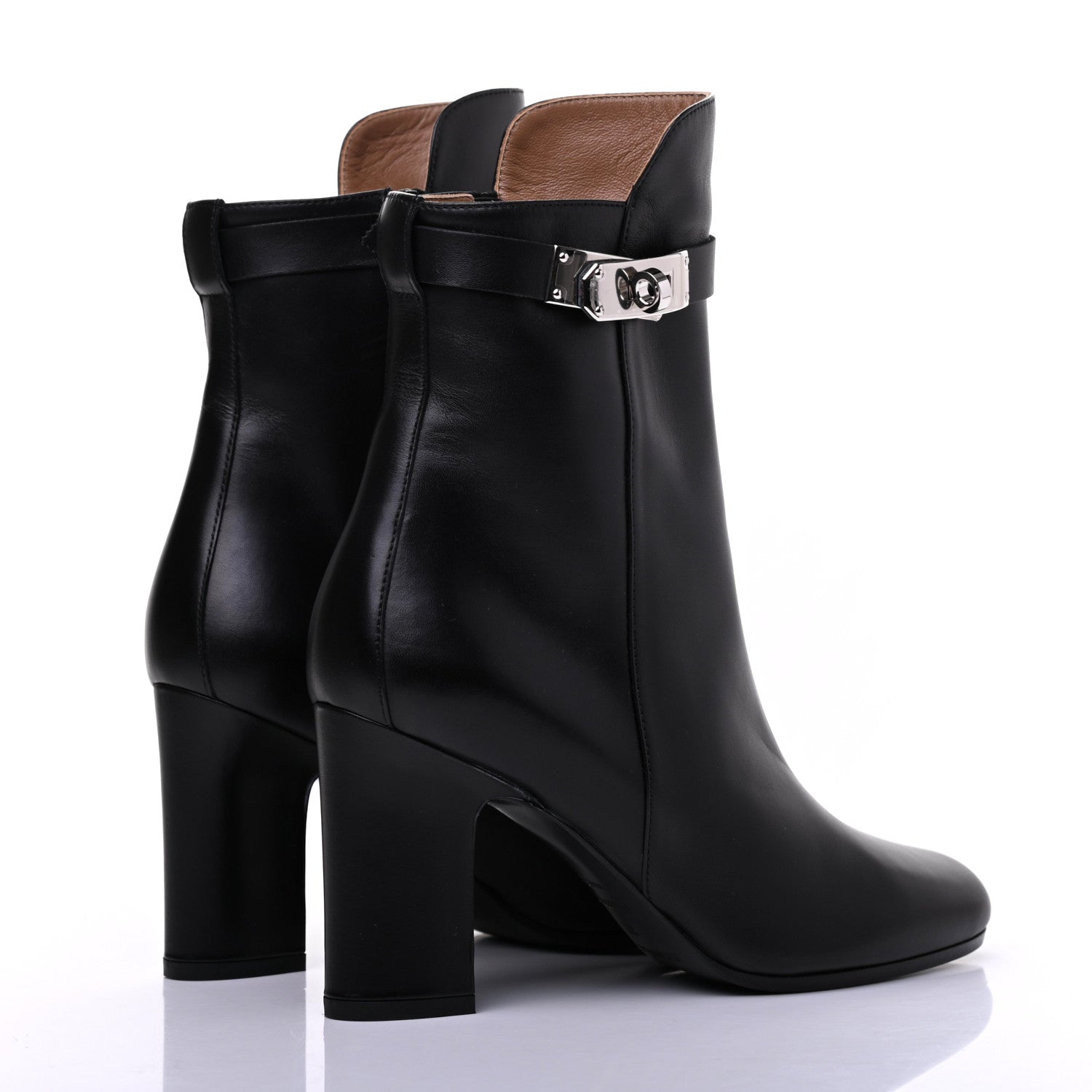 Hermes Calfskin Joueuse Ankle Boots 37 Black 4 of 8