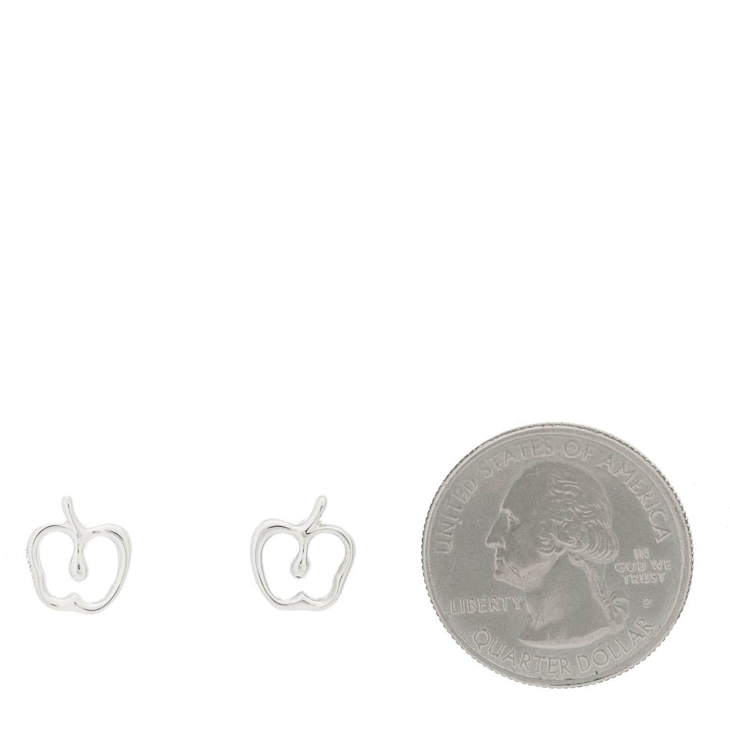 Tiffany Sterling Silver Apple Earrings 2 of 4