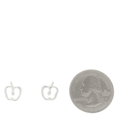 Tiffany Sterling Silver Apple Earrings 2 of 4