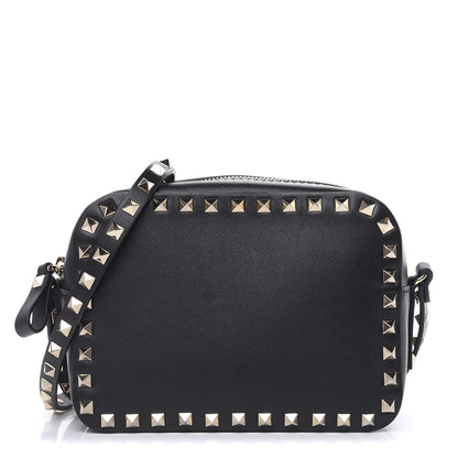 Valentino Garavani Calfskin Rockstud Camera Crossbody Bag Black 1 of 9
