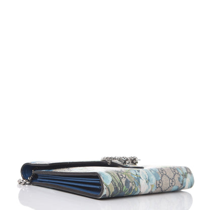 Gucci GG Supreme Monogram Blooms Mini Dionysus Chain Wallet Beige Blue Navy Vintage Blue 4 of 11