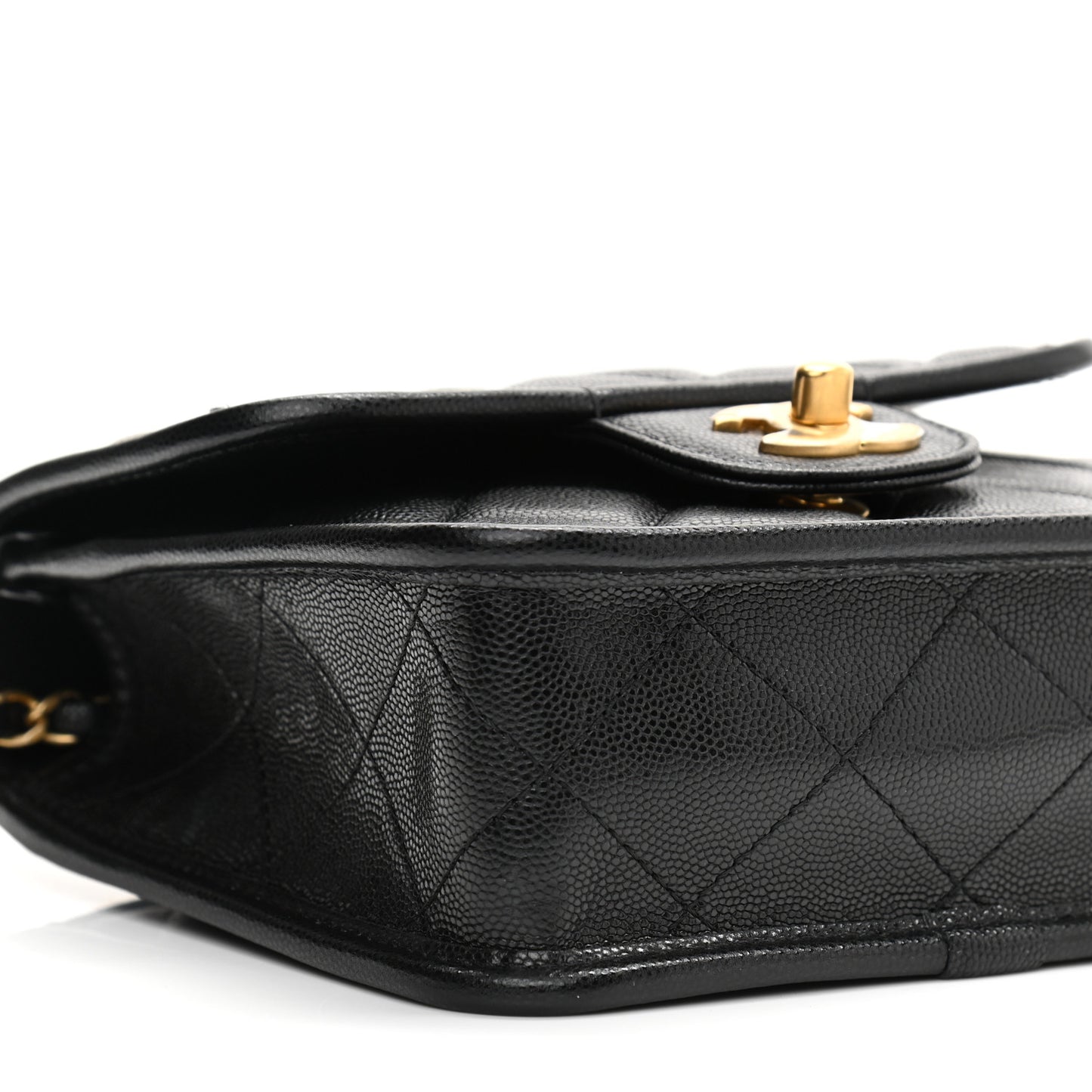 Caviar School Memory Mini Top Handle Flap Black