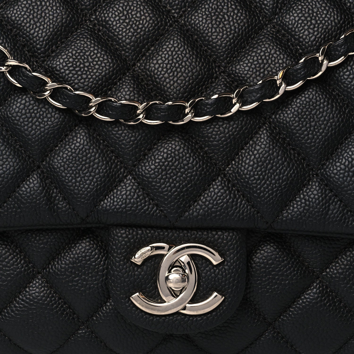 Chanel Caviar Quilted Jumbo Easy Flap Black 8 of 11