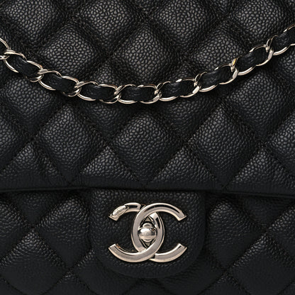 Chanel Caviar Quilted Jumbo Easy Flap Black 8 of 11