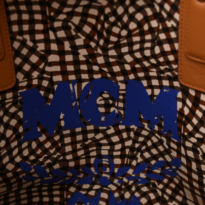 MCM Visetos Medium Liz Reversible Shopper Tote Cognac 10 of 18