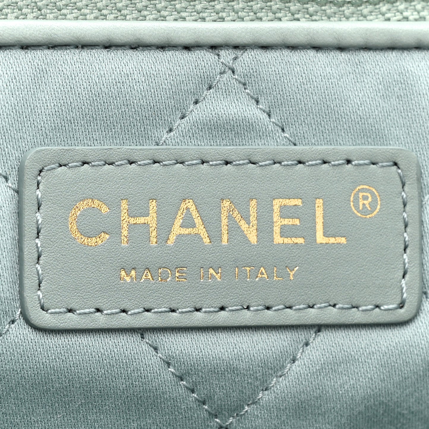 Shiny Calfskin Quilted Small Chanel 22 Grey