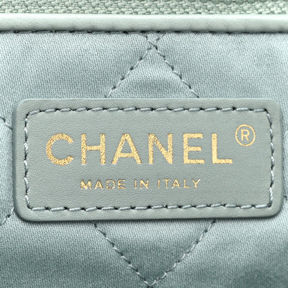 Chanel Shiny Calfskin Quilted Small Chanel 22 Grey 8 of 11
