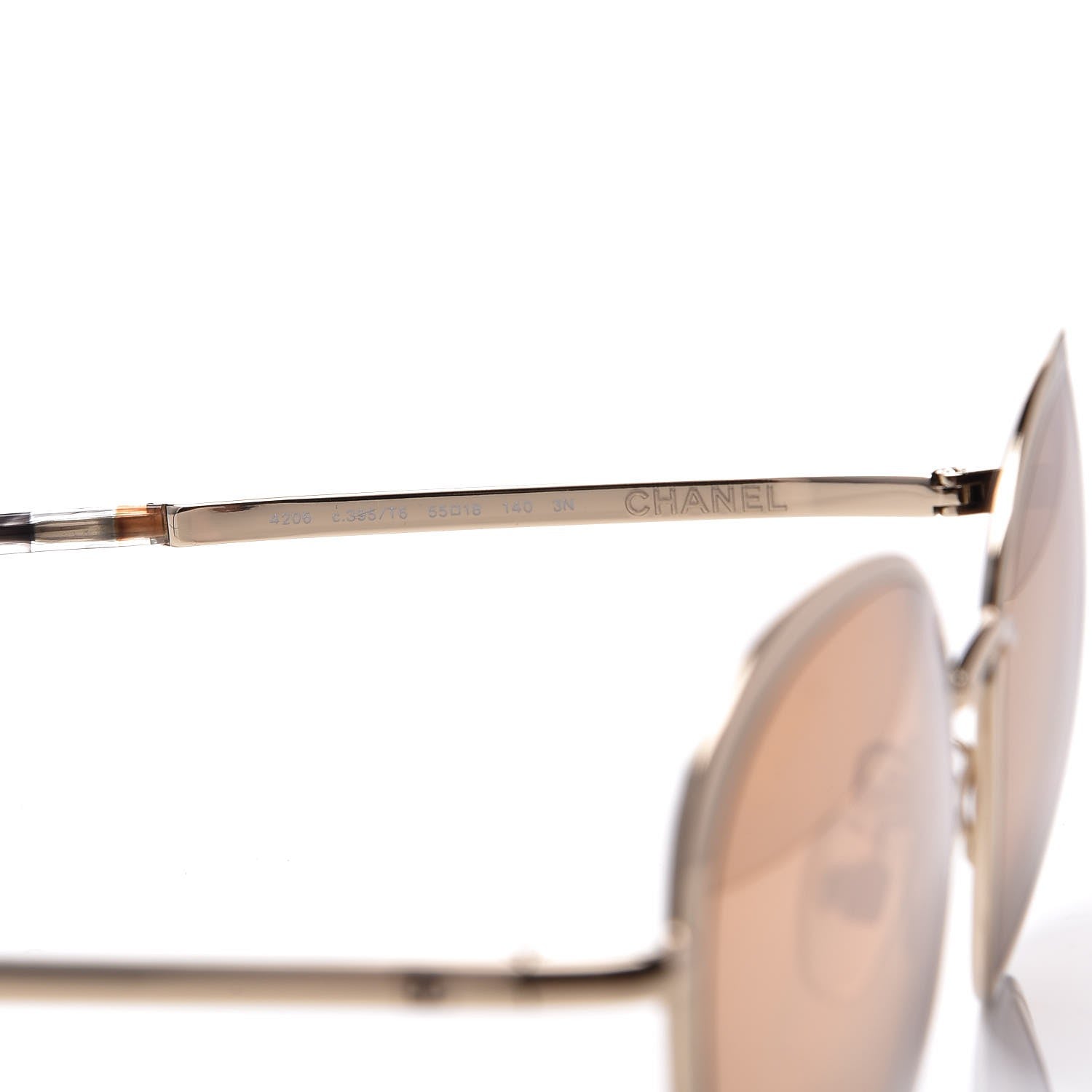 Chanel Round Spring Sunglasses 4206 Gold 6 of 8