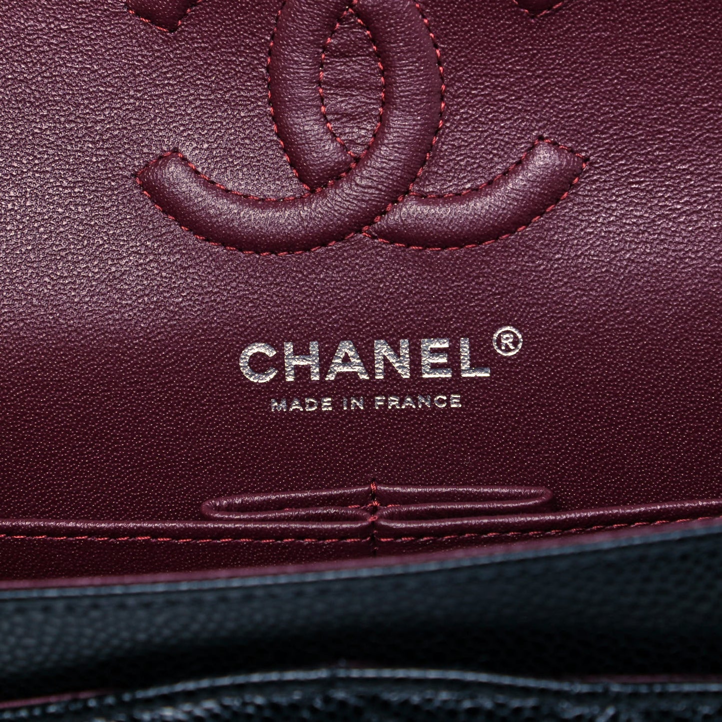 Caviar Quilted Small Double Flap Black