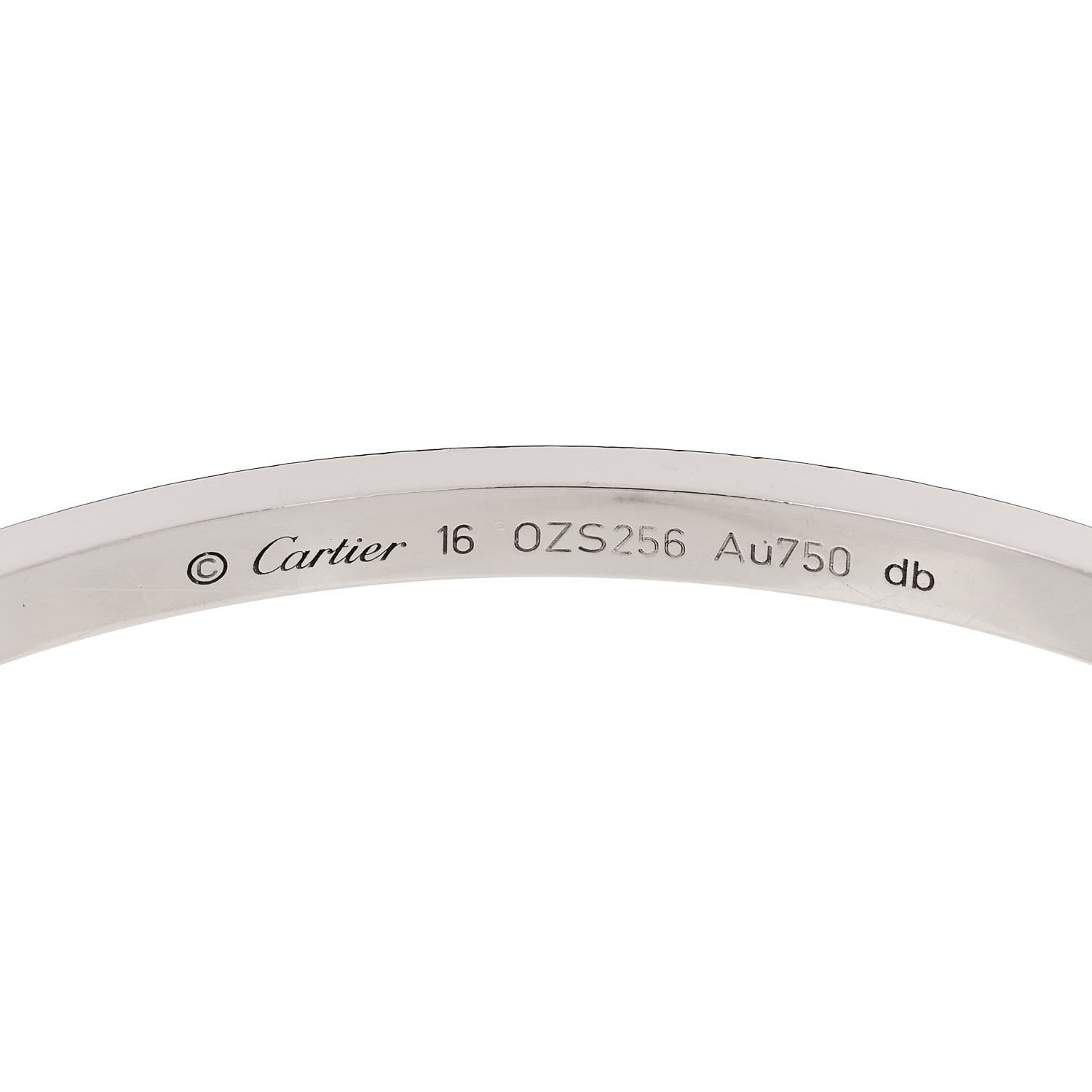 Cartier 18K White Gold Small LOVE Bracelet 16 6 of 8
