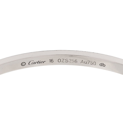 Cartier 18K White Gold Small LOVE Bracelet 16 6 of 8
