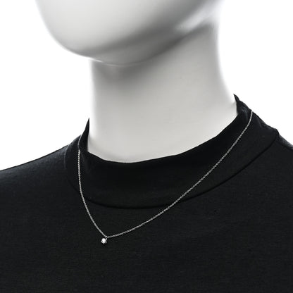 Tiffany Platinum Diamond .12ct Solitaire Pendant Necklace 2 of 6