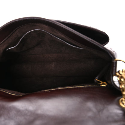 Saint Laurent Calfskin Woven Monogram Medium Niki Chain Satchel Burnt Brown 5 of 10