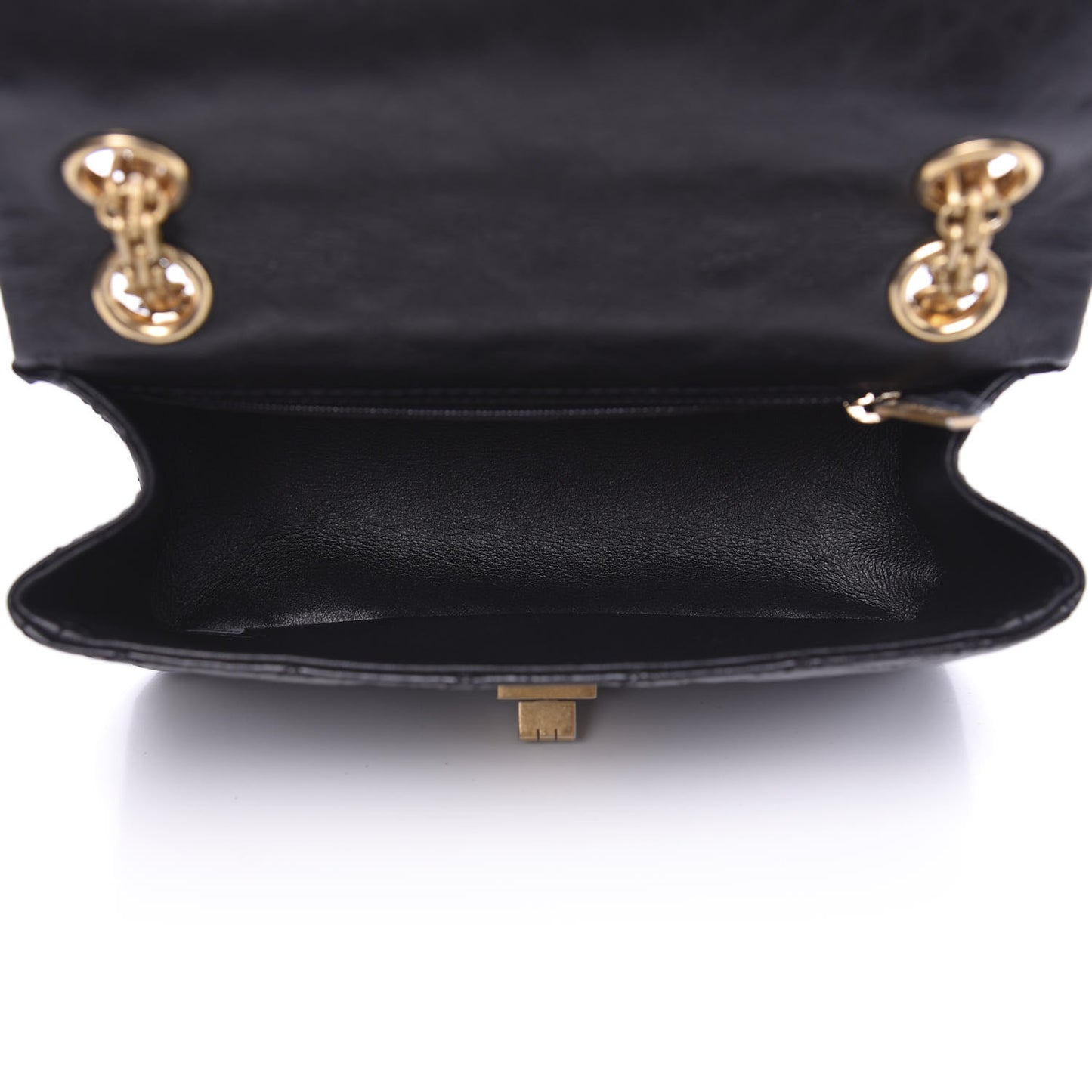 Aged Calfskin Quilted 2.55 Reissue Mini Flap Black