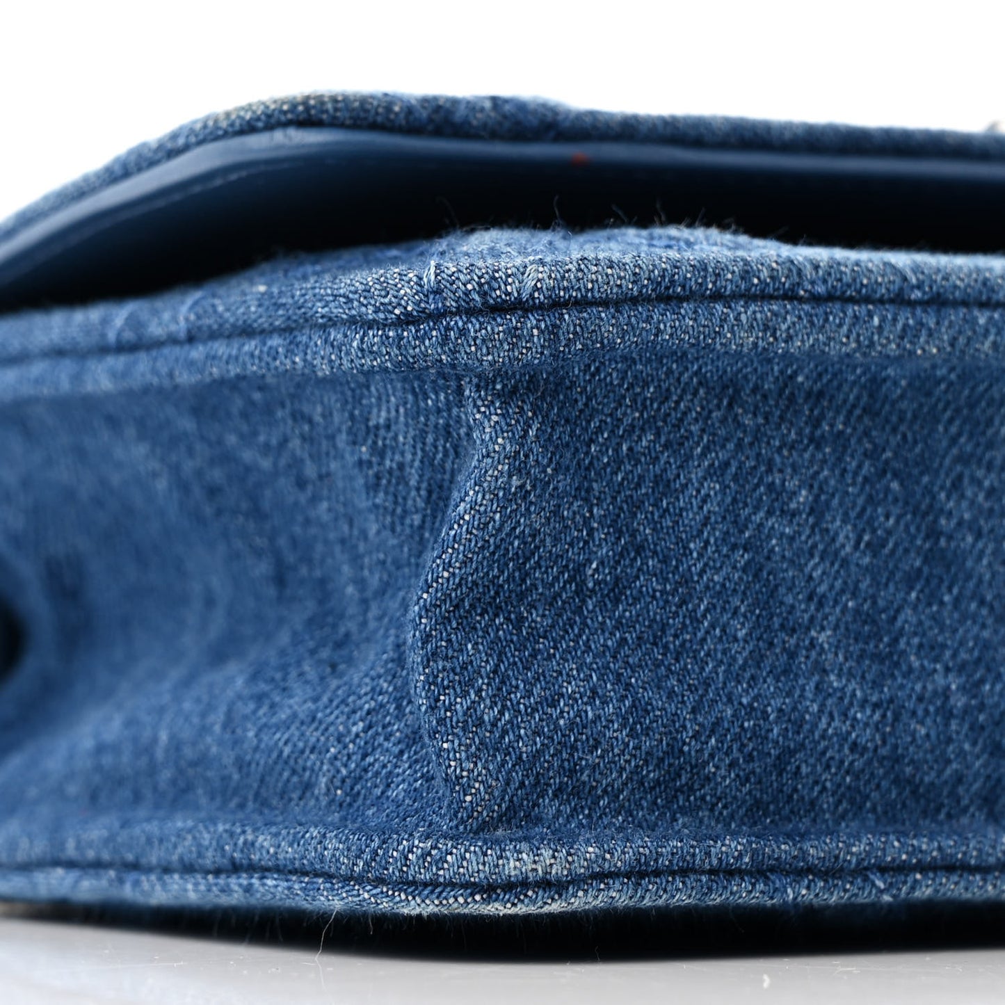 Denim Quilted Chanel 19 Wallet On Chain WOC Blue