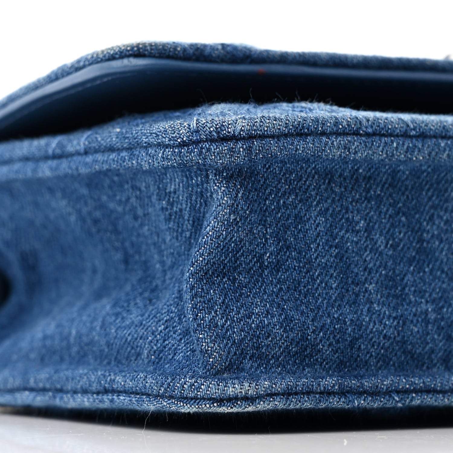 Chanel Denim Quilted Chanel 19 Wallet On Chain WOC Blue 10 of 12