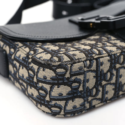 Christian Dior Oblique Jacquard Grained Calfskin Small Saddle Messenger Bag 8 of 11