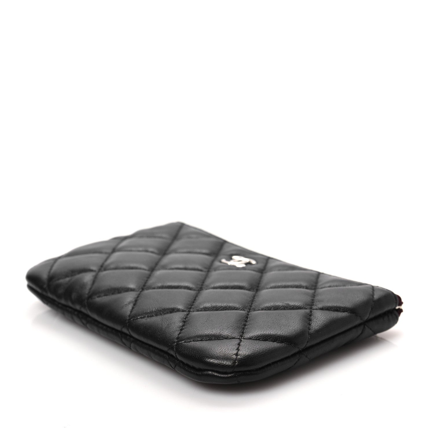 Chanel Lambskin Quilted Small Cosmetic Case Black 8 of 8