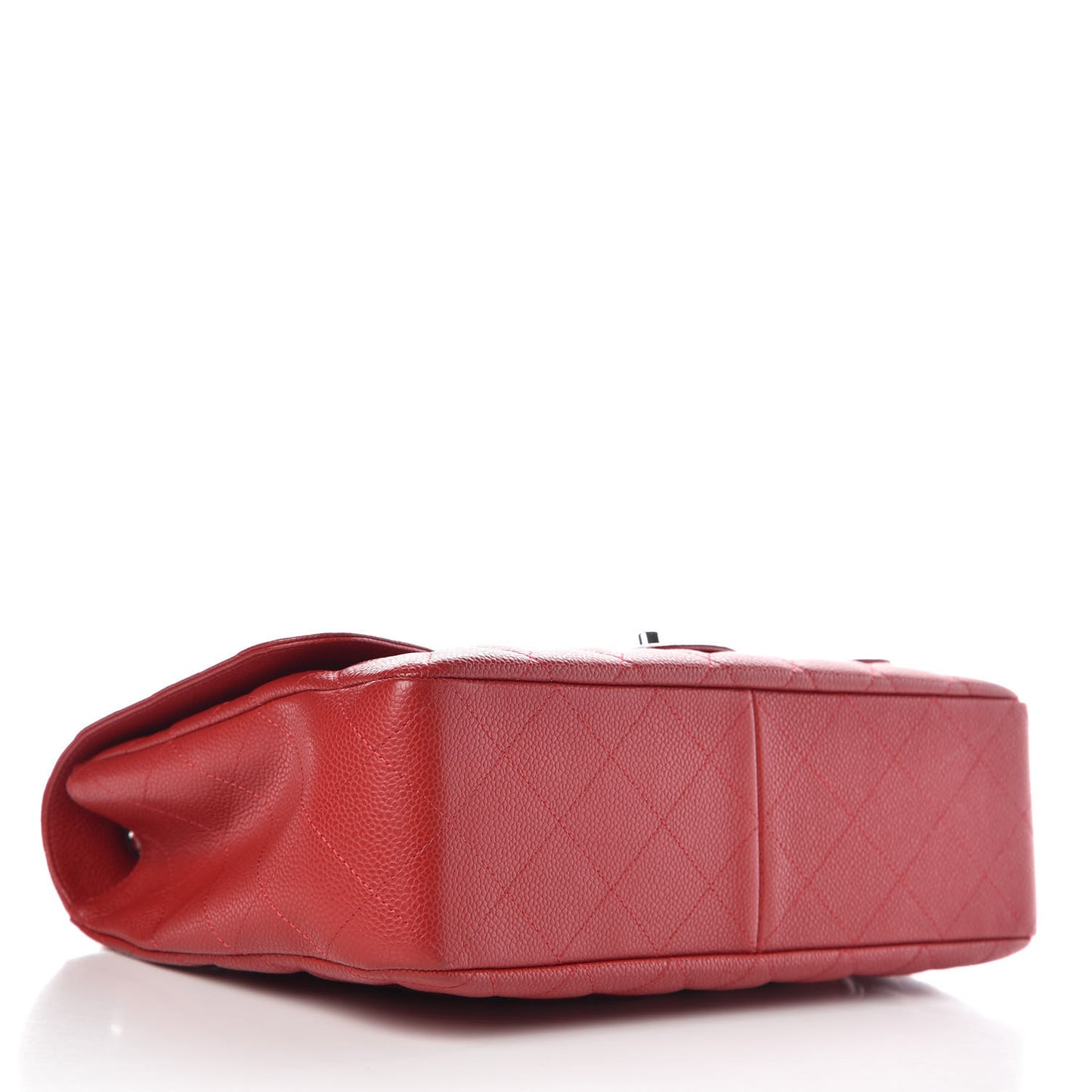 Caviar Quilted Jumbo Single Flap Red