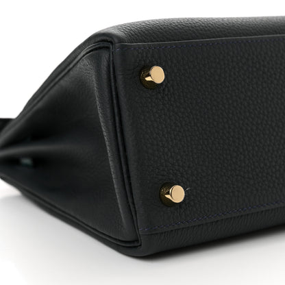 Hermes Togo Lizard Kelly Retourne Touch 25 Vert Rousseau Vert Cypress 8 of 12