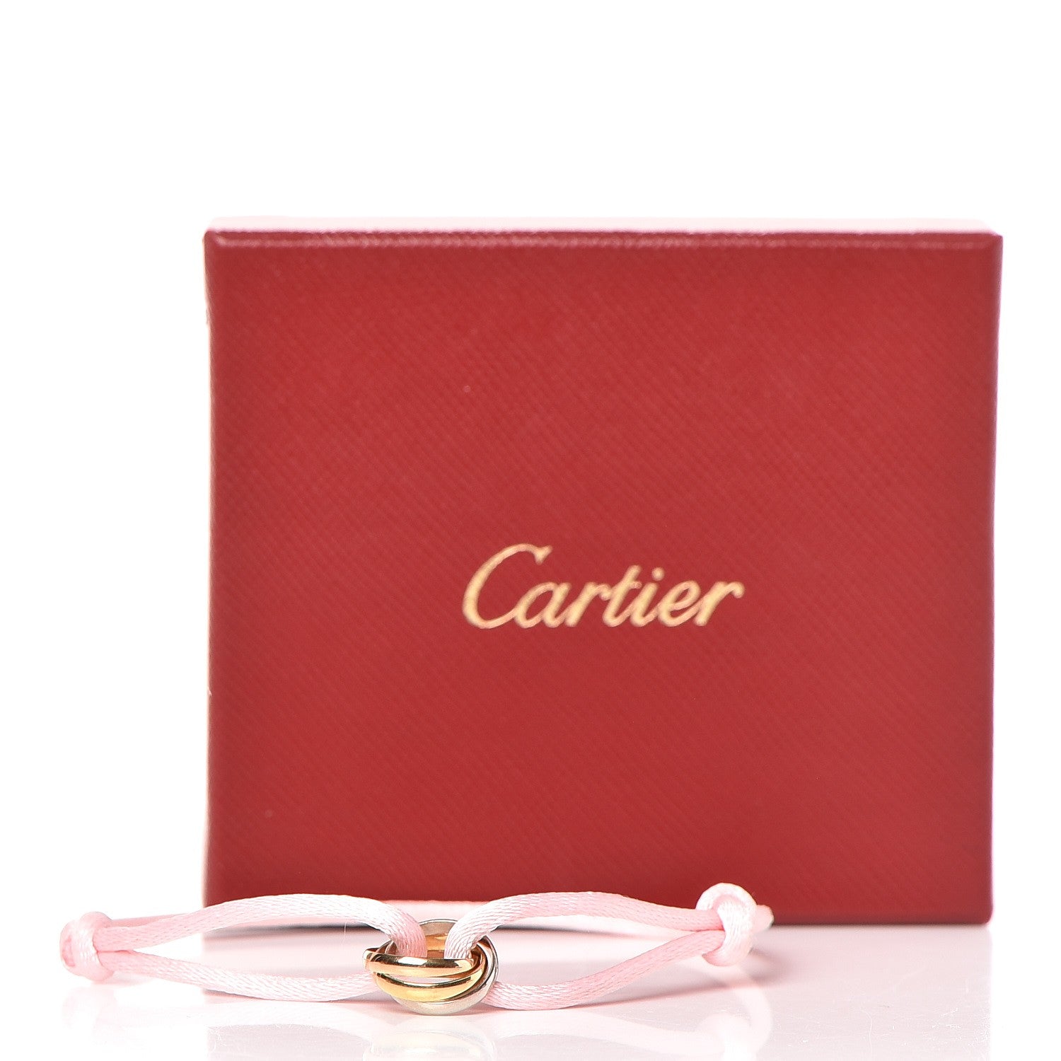Cartier 18K Pink Yellow White Gold Trinity Adjustable Cord Bracelet Pink 5 of 5