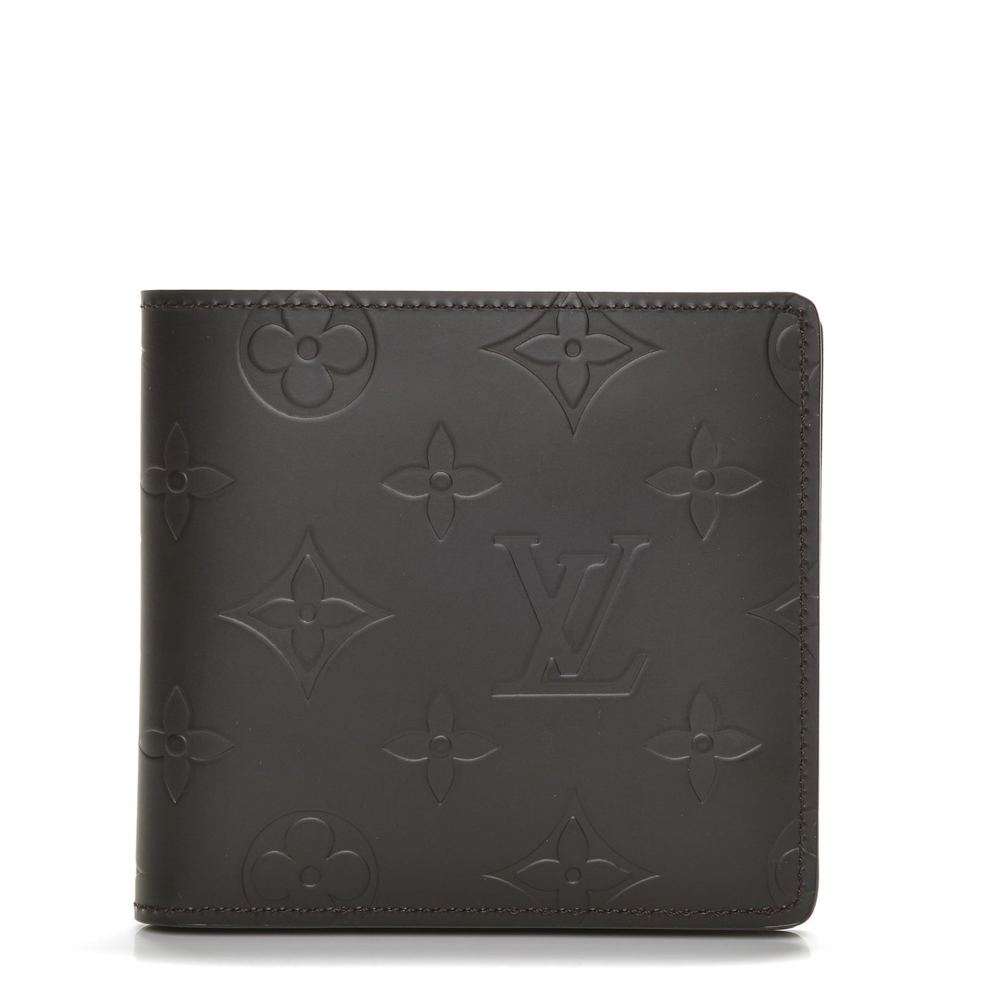Monogram Glace Compact Wallet Cafe Brown