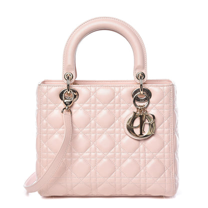 Christian Dior Lambskin Cannage Medium Lady Dior Light Pink 1 of 16
