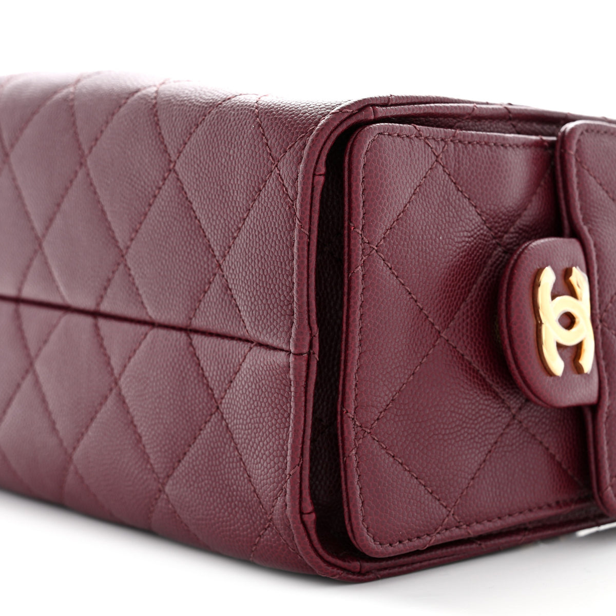 Chanel Caviar Quilted Mini Chanel 25 Handbag Dark Burgundy 10 of 10