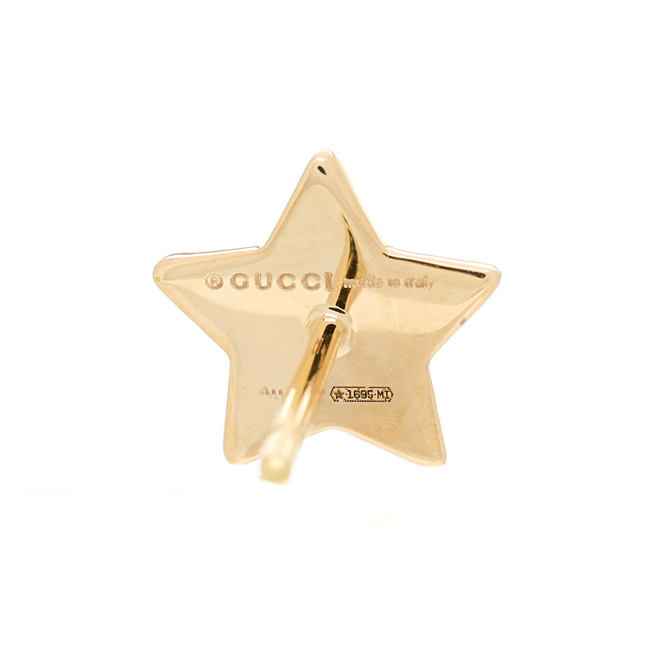 Gucci 18K Yellow Gold Icon Square Star Earrings 4 of 6