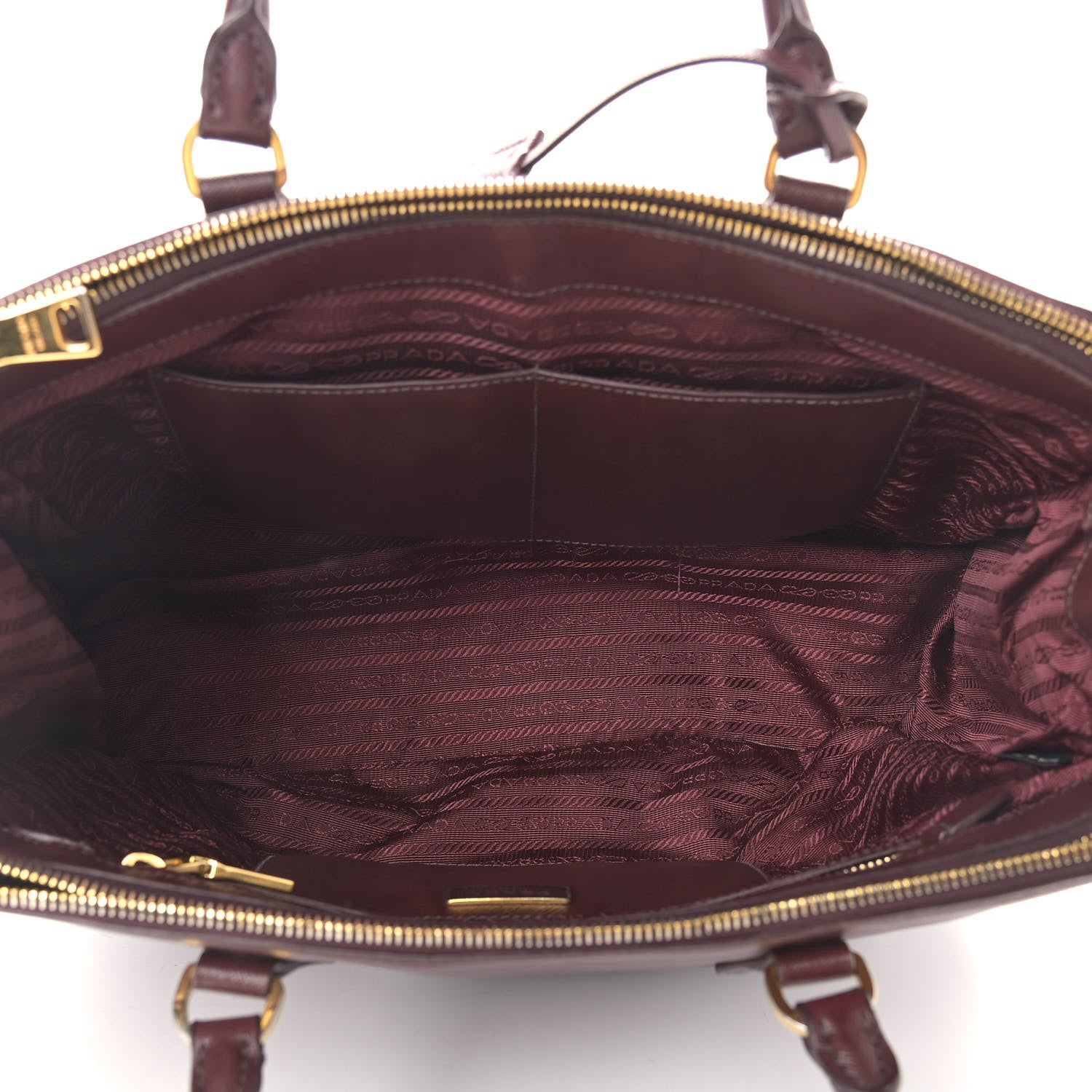 Prada Saffiano Medium Galleria Double Zip Tote Granato 4 of 19
