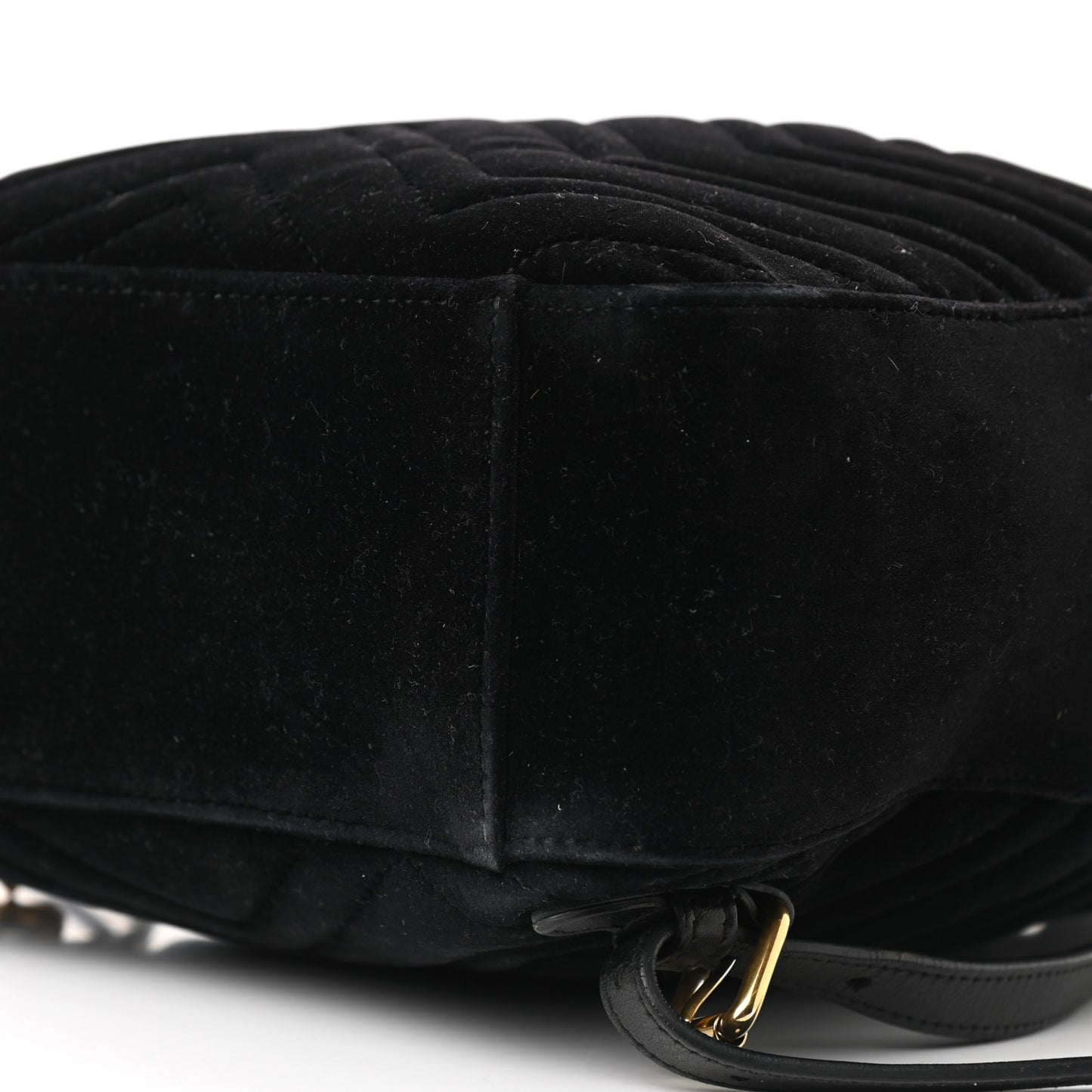 Velvet Matelasse GG Marmont Dome Backpack Black