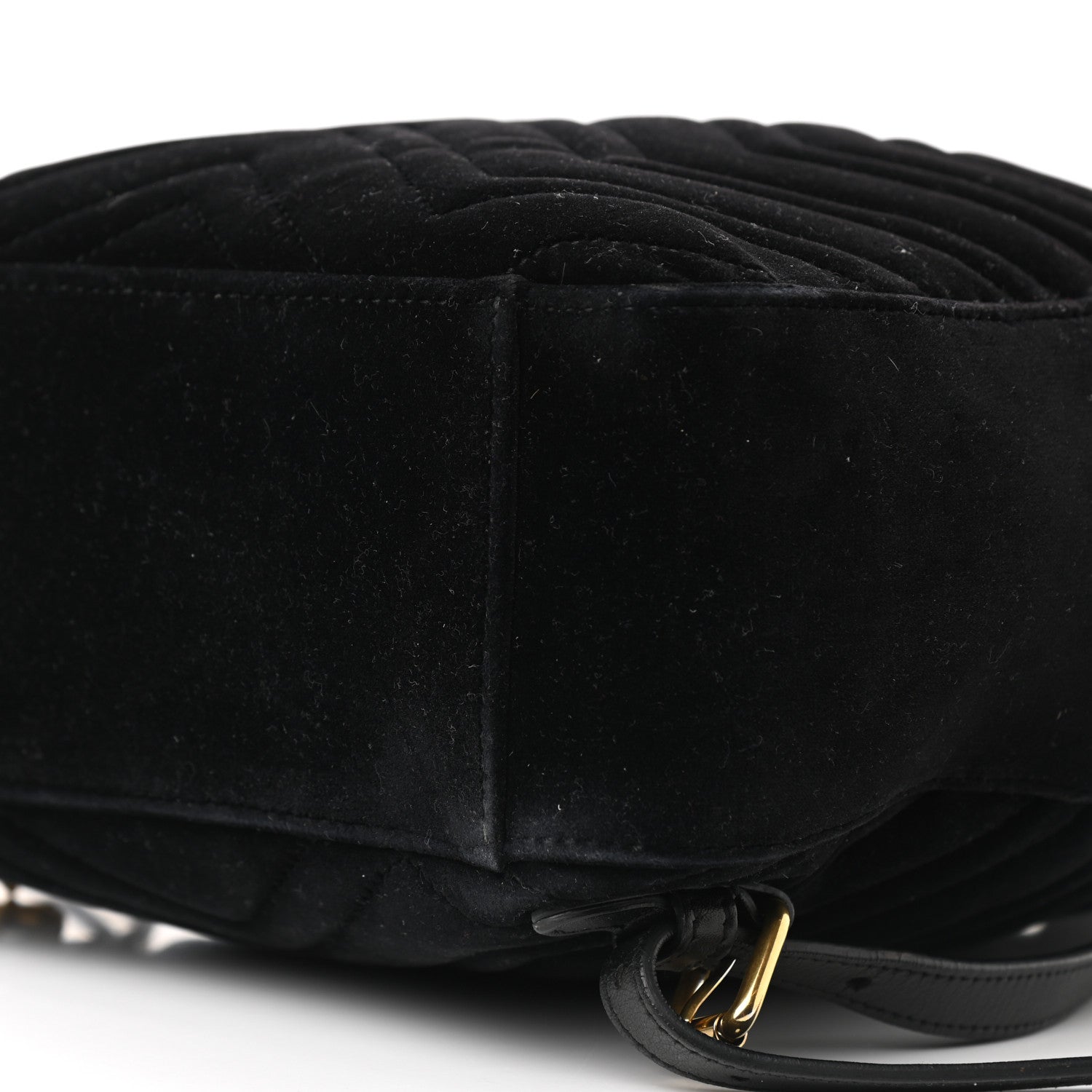 Gucci Velvet Matelasse GG Marmont Dome Backpack Black 16 of 16