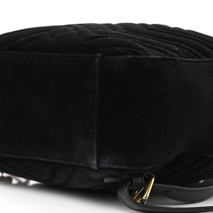 Gucci Velvet Matelasse GG Marmont Dome Backpack Black 16 of 16