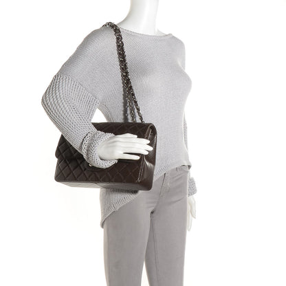 Chanel Caviar Quilted Jumbo Single Flap Dark Brown 2 of 9