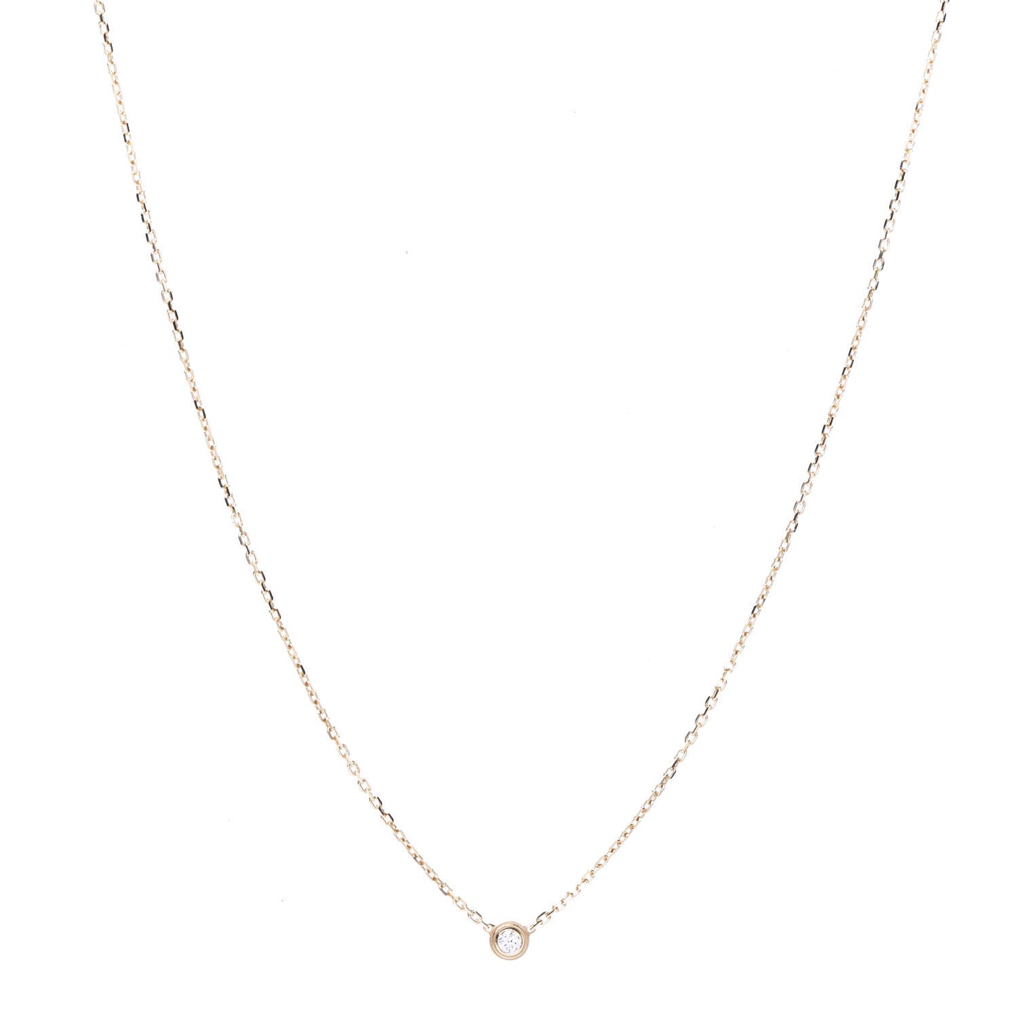 18K Yellow Gold Diamond XS D'Amour Pendant Necklace