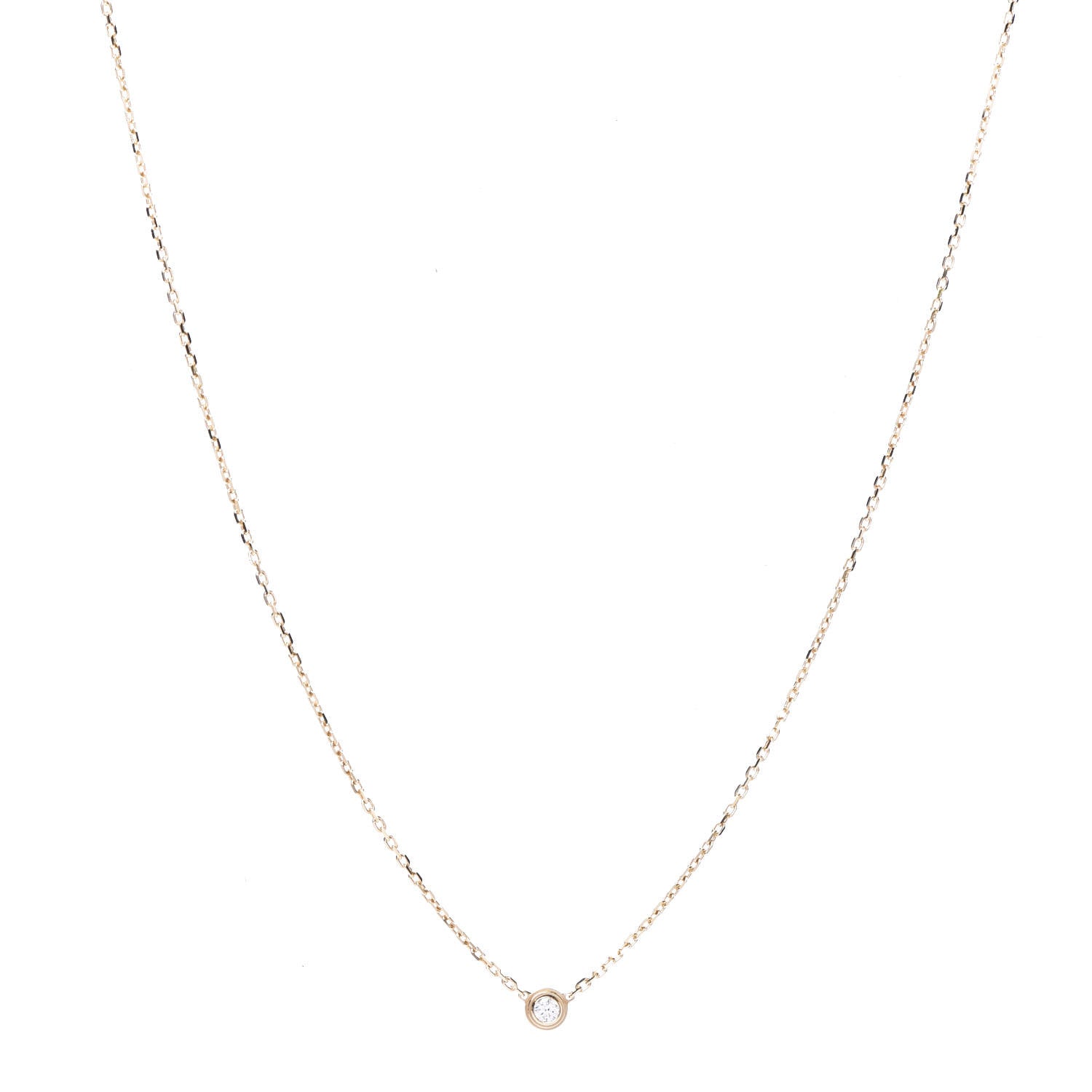 Cartier 18K Yellow Gold Diamond XS D'Amour Pendant Necklace 1 of 6
