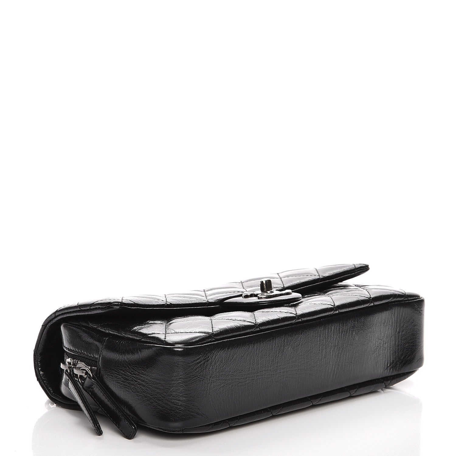 Chanel Glazed Calfskin Medium Duo Color Flap Black 4 of 7
