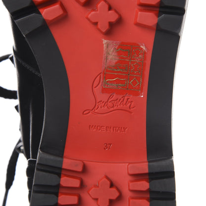 Christian Louboutin Shiny Nappa Mad Flat Boots 37 Black 6 of 7