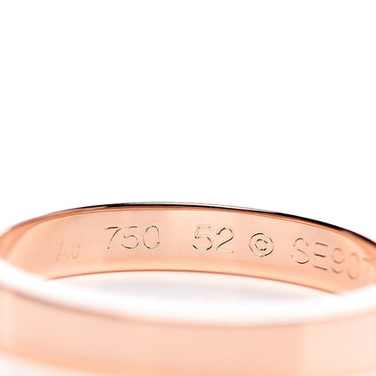 Cartier 18K Pink Gold 3mm C De Wedding Band Ring 52 6 7 of 8