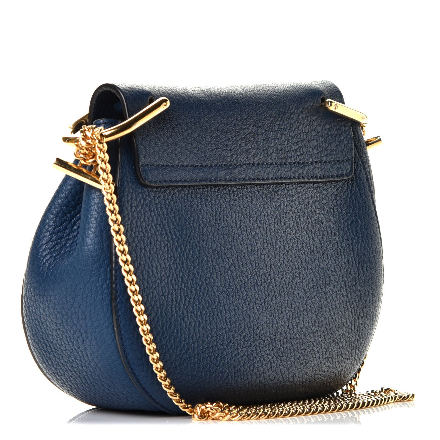 Chloe Grained Lambskin Mini Drew Shoulder Bag Royal Navy 2 of 5