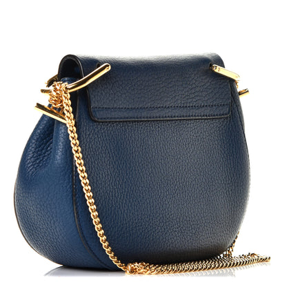 Chloe Grained Lambskin Mini Drew Shoulder Bag Royal Navy 2 of 5