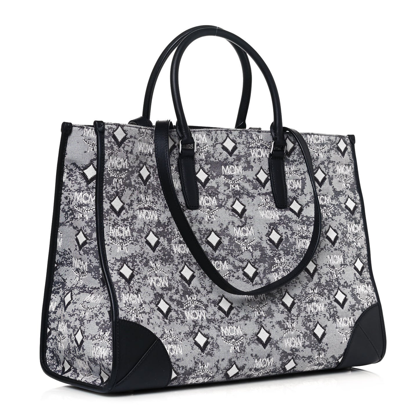 Nappa Jacquard Monogram Large Tote Grey