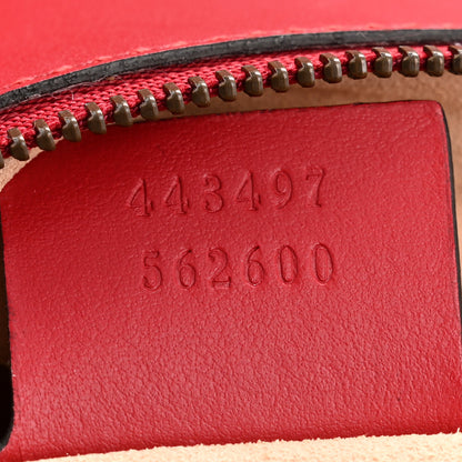 Gucci Calfskin Matelasse Small GG Marmont Shoulder Bag Hibiscus Red 7 of 11