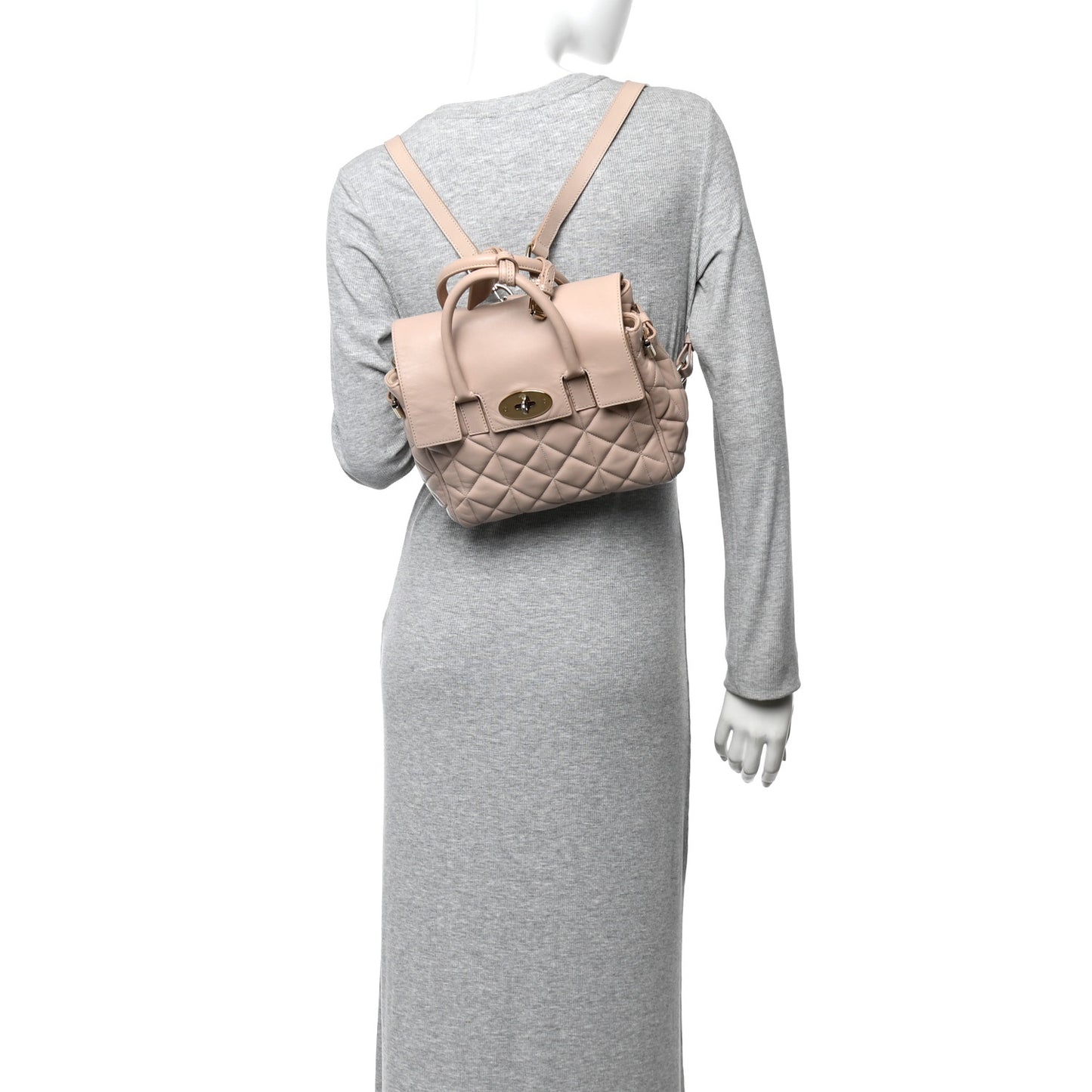 Nappa Quilted Mini Cara Delevingne Convertible Bag Oatmeal