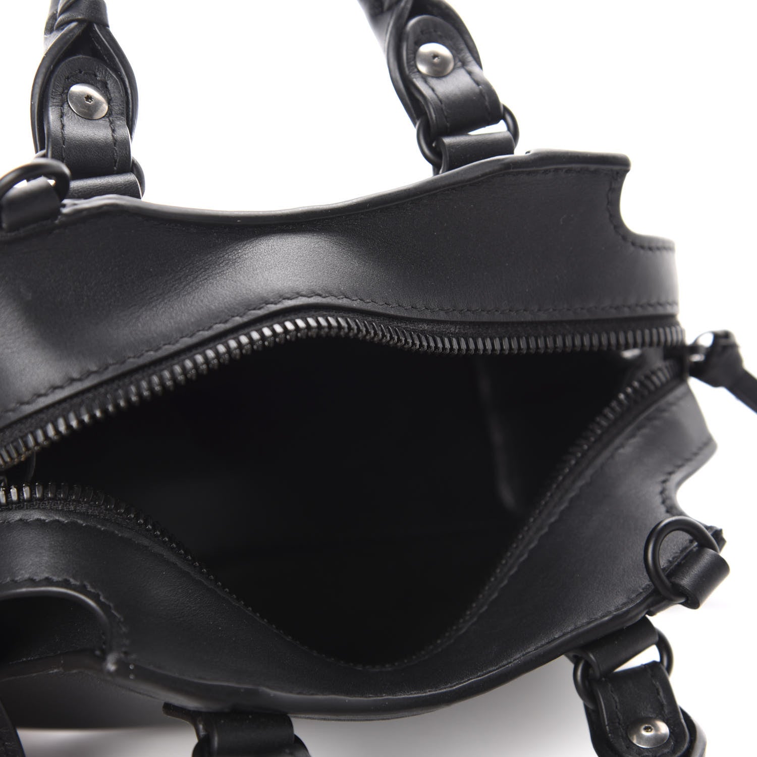 Balenciaga Smooth Calfskin Neo Classic Black Hardware Nano City Crossbody Black 5 of 9
